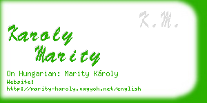 karoly marity business card